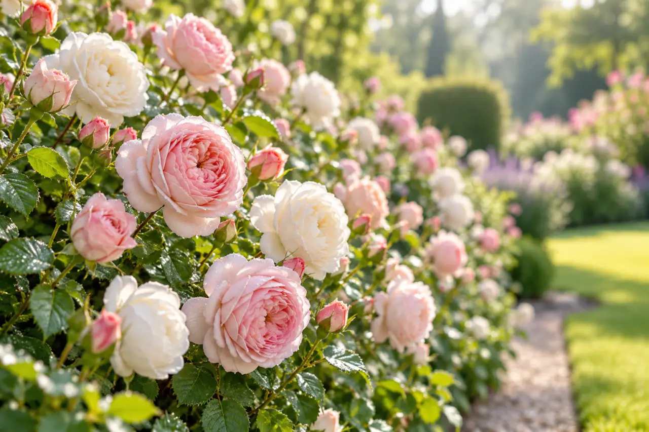Rosiers arbustifs : une haie fleurie sans sacrifier l’espace du jardin