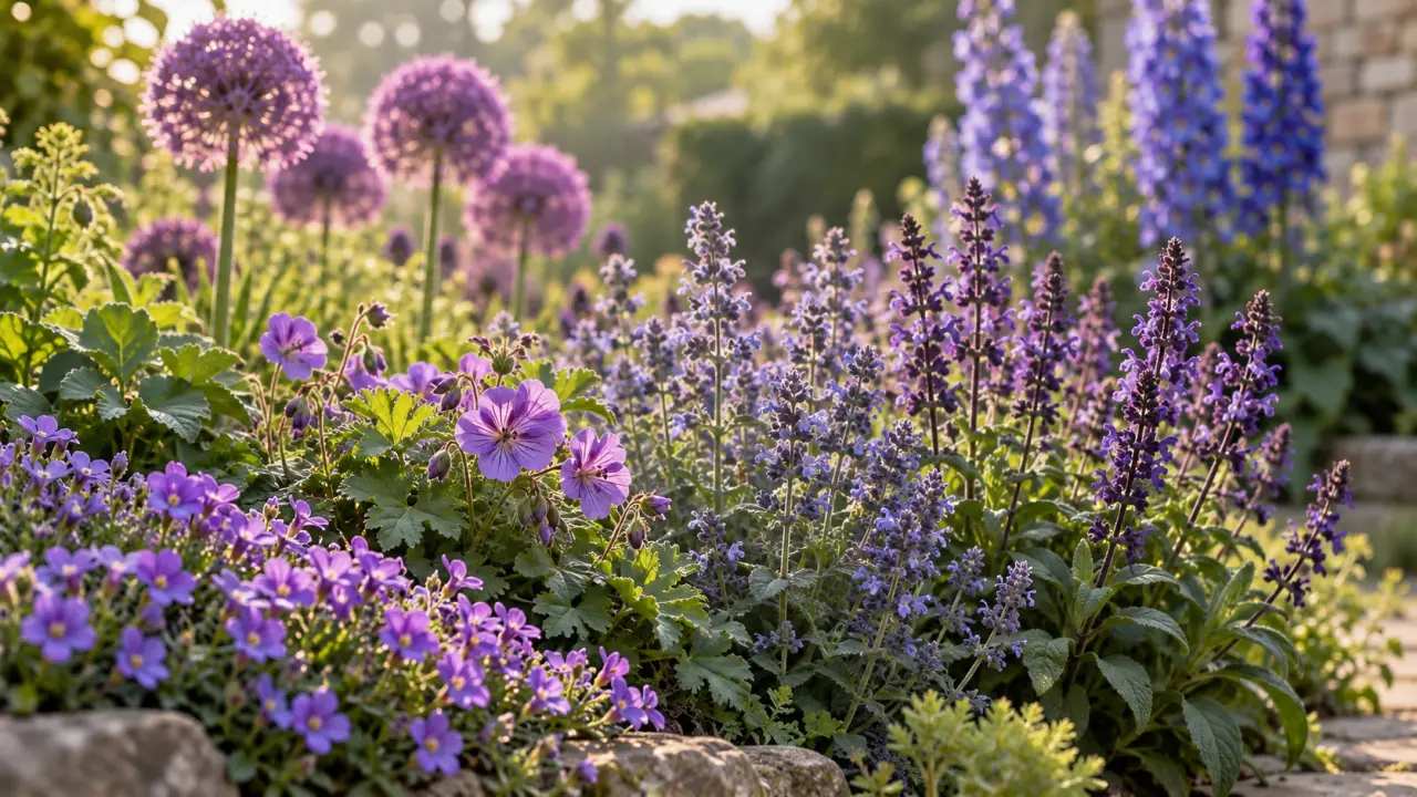 6 vivaces violettes pour fleurir le jardin, du couvre-sol au fond de massif
