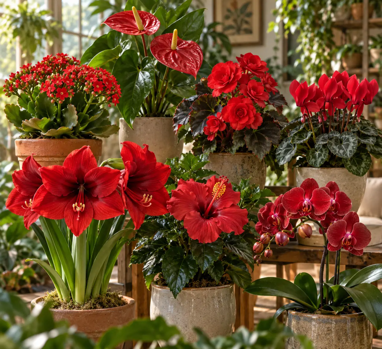 Sept plantes d’intérieur à fleurs rouges, du kalanchoé facile à l’anthurium tropical