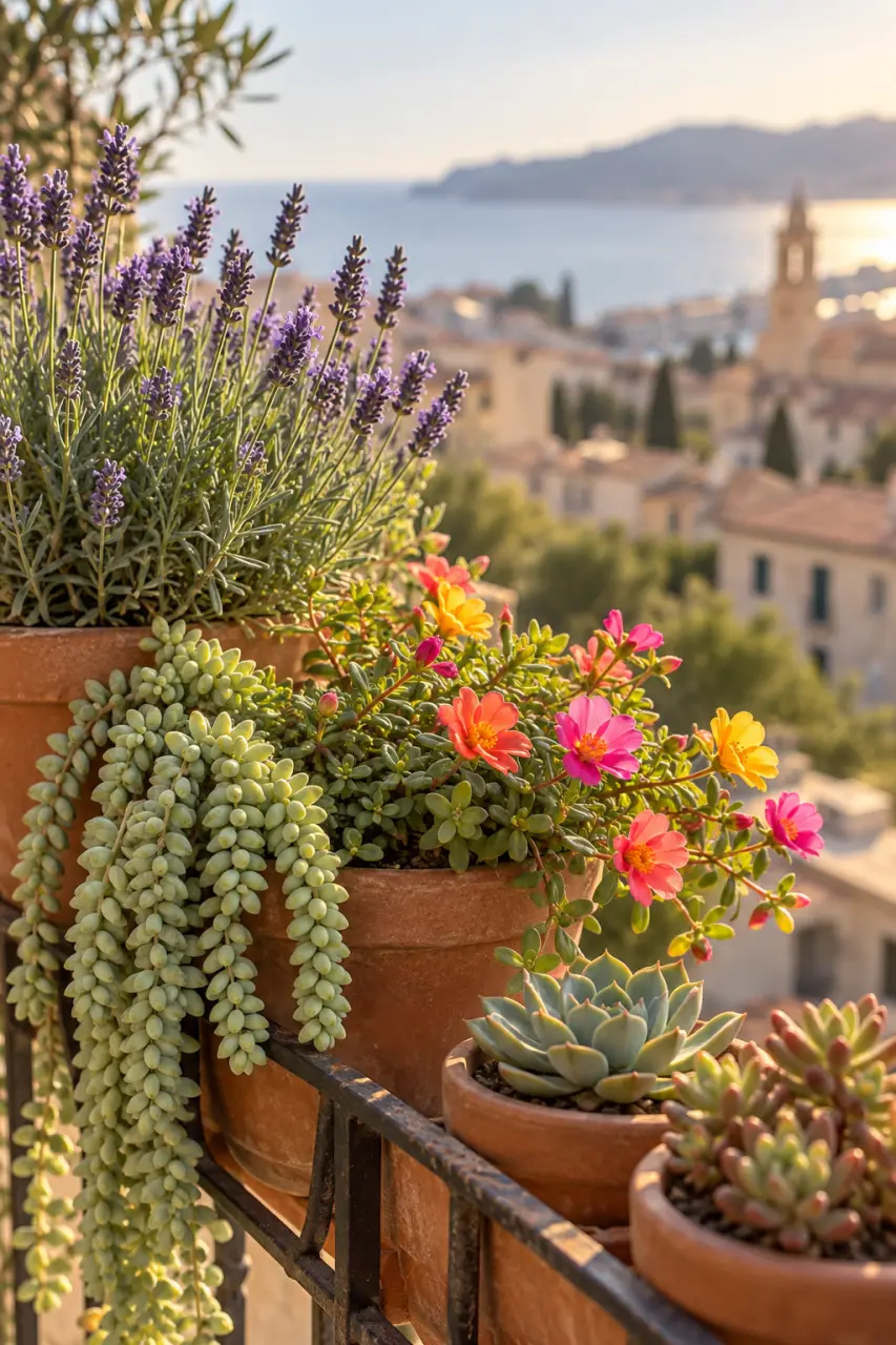 Plantes de balcon plein soleil : les variétés qui supportent la chaleur avec peu d’arrosage
