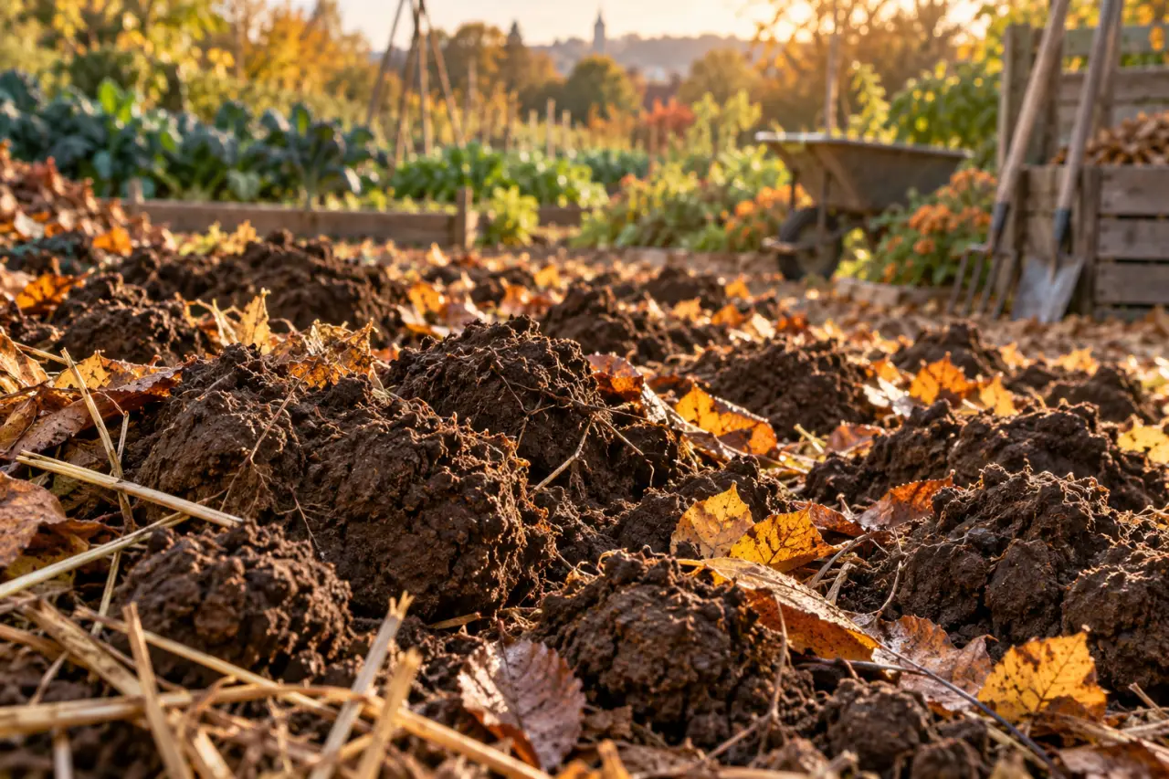 Quand retourner la terre du potager : automne, sol ressuyé, mottes protégées